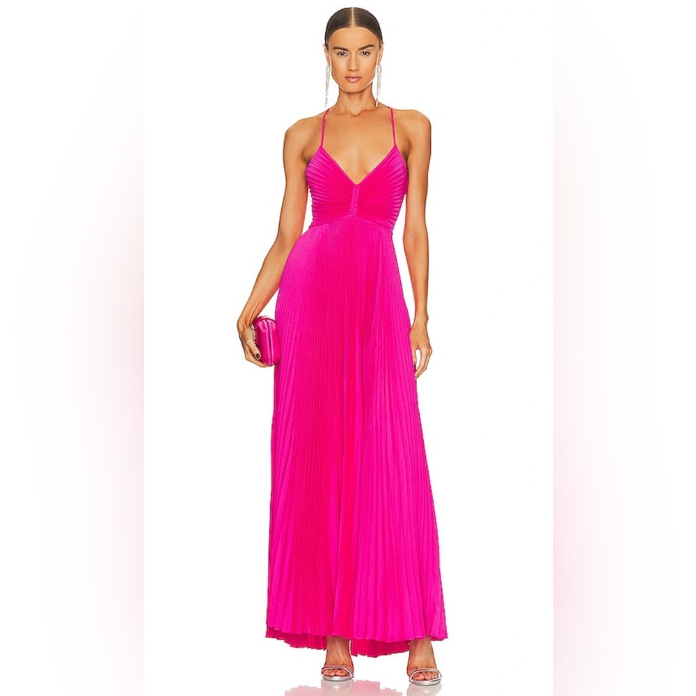 ALC Hot Pink Aries Maxi Dress Size 4